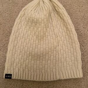 REI Off-White Knit Beanie